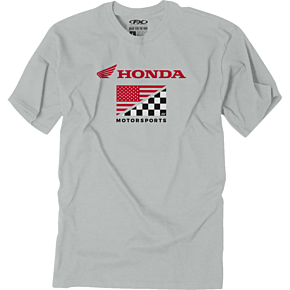 Honda Flag T-Shirt - Light Gray - Medium 27-87312