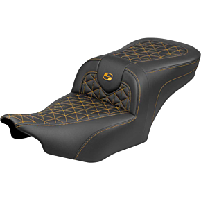 Roadsofa™ Seat - without Backrest - Gold Stitch - FLH/FLT '23-'25 823-07-21007