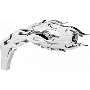 Mirror - Micro - Flamed - Side View - Oval - Chrome - Right 13-071