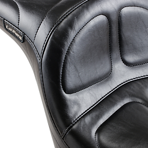 Le Pera Maverick Daddy Long Legs Seat - Black - Stitched - FXST '06-'10 LK-910DL
