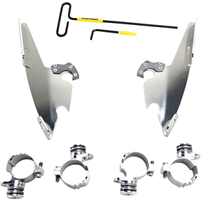 Memphis Shades Fats/Slim Mounting Kit - Polished - XL883 MEK2001