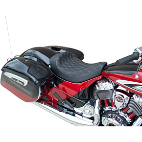 Drag Specialties Solo Seat - Double Diamond - Silver - Chief 0810-2268