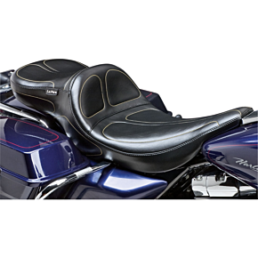 Le Pera Maverick Daddy Long Legs Seat - Black - Stitched - FLT '02-'07 LH-957DL