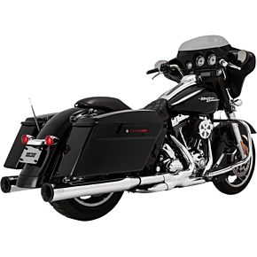 Vance  Hines 4" Eliminator Mufflers - Chrome/Black 16706
