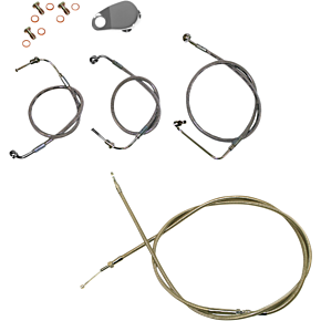 Handlebar Cable/Brake Line Kit  - Mini Ape Hanger Handlebars - Stainless Steel LA-8154KT-08