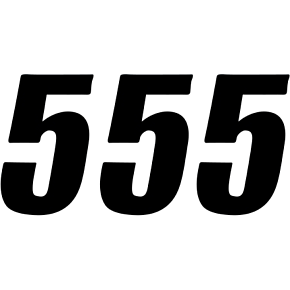 SX Plate Number - #5 - Black - 6" 45-26-5