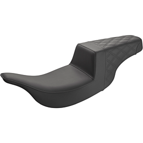 Saddlemen Step-Up Seat - Rear Lattice Stitch - Black 897-07-173