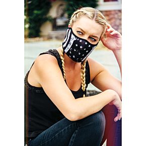 Half Mask - Black/White Flag WNFM091H
