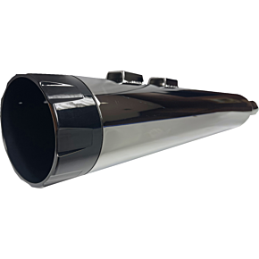 4-1/2" Straight Can Slip-On Mufflers - Chrome with Black End Cap - Twin Cam Touring 1F744