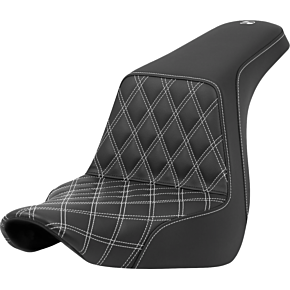 Step-Up Seat - Front Lattice Stitch - White Stitch - FXLR/FLSB '18-'24 818-29-17206