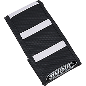 Sdg 6-Ribbed Seat Cover - White Ribs/Black Top/Black Sides 95943WK