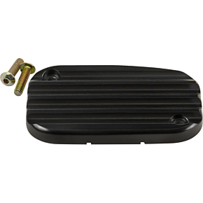 Master Cylinder Cover - Hydraulic Clutch - Finned - Black 08-012-1