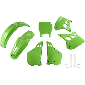 Body Kit - '91 OEM Green/White - Kawasaki - KX '90-'91 KAKIT188F@999A