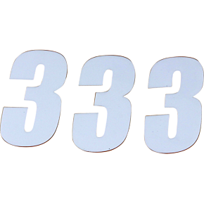 SX Plate Number - #3 - White - 4" 45-14-3