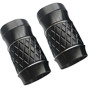 Eddie Trotta Designs Fork Slider Covers - Platinum-Cut Black Anodized TC-963B