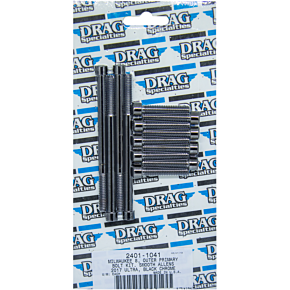 Outer Primary Smooth Bolt Kit - Black/Chrome - M8 2401-1041