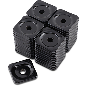 Support Plates - Black - Square - 48 Pack ASG-3810-48