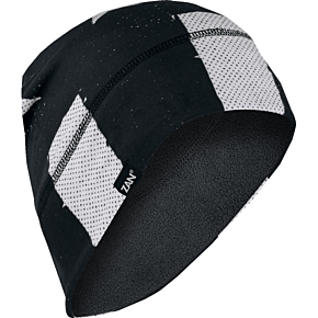 SportFlex® Fleece Beanie - Black/White Flag WHLF091