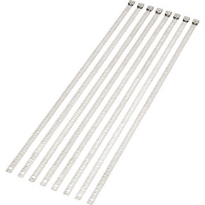 Moose Racing Cable Tie - Silver - 14" - 8 Pack