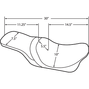 Predator 2-Up Seat - Smooth - FLHR '94-'96 0801-0614