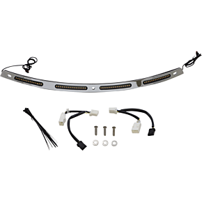 Custom Dynamics Windshield Trim - Sequential Turn Signals - Chrome CD-WT2-SEQ-01-C