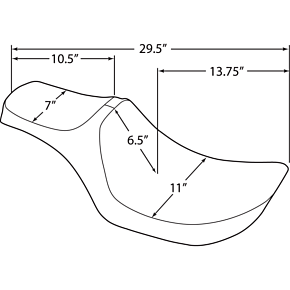 Drag Specialties Predator III Seat - Smooth 0805-0134
