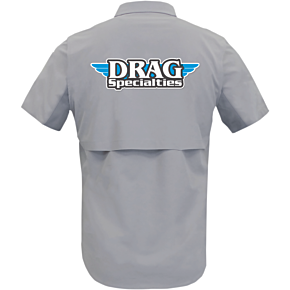 Drag Specialties Vented Shop Shirt - Gray - 2XL DRG31ST26GY2X