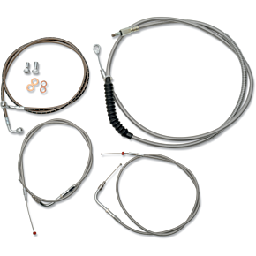 Handlebar Cable/Brake Line Kit  - 15" - 17" Ape Hanger Handlebars - Stainless Steel LA-8140KT-16