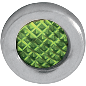 Snap-In Indicator Light - Green - Stainless Steel Bezel 2212-0110