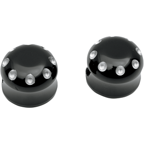  Axle Cap - Front - Dimpled - Black C0011-B