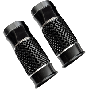 Eddie Trotta Designs Fork Slider Covers - Cross-Cut Black Anodized - Extended +2" TC-964B