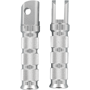Emgo Front Footpegs - Silver - Yamaha 50-11241