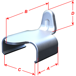Guide Track Clips - 0.625" Clip Length - 10 Pack AFT120106