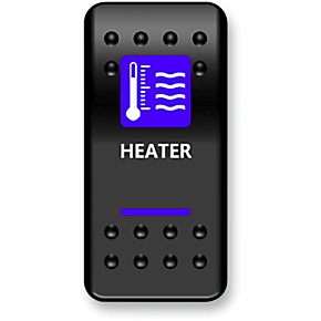 Moose Racing Rocker Switch - Heater - Blue