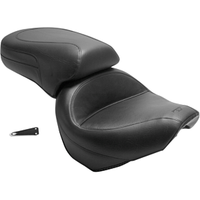 Mustang Seat - Vintage - Wide - Touring - Without Driver Backrest - One-Piece - Smooth - Black - XVS 75268
