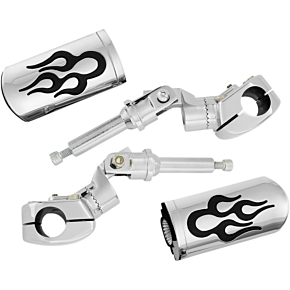 Show Chrome Highway Pegs - Flame - GL1800 21-355P
