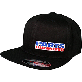Parts Unlimited Flat Bill Hat - Black PSU24H12BKOR
