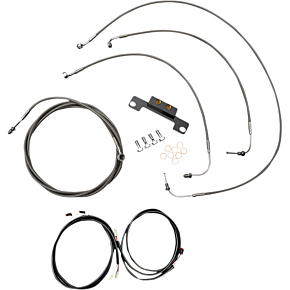 Cable Kit - Stock Ape Hanger Handlebars - ABS - Stainless LA-8056KT3-08