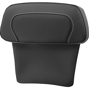 Chopped Tour Pak Backrest Pad - RoadSofa™ - Carbon Fiber Inset - FLT/FLH '14-'23 814-07-CPACK-CF