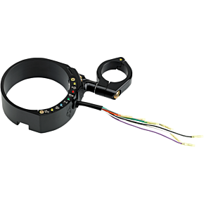 Joker Machine Speedometer Relocation Bracket with Easy Mount Clamp - Black Anodized - For 39 mm Fork 10-303B