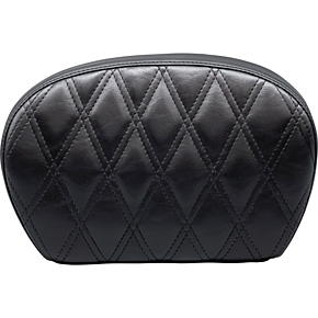 Le Pera Sissy Bar Pad - Double Diamond - Shiny Black L-SBP01DD-SH