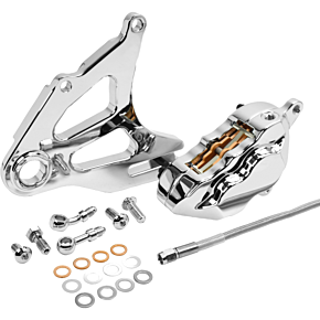 4 Pist Rear Caliper Kit Chrome St 18-up