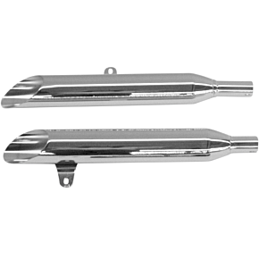 Cobra Slashcut Mufflers - Chrome - Roadstar 1600/1700 2171SC