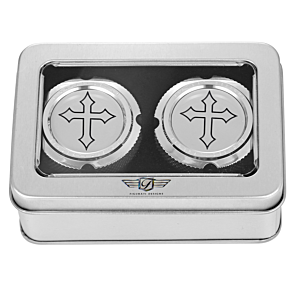 Figurati Designs Front Axle Nut Cover - Stainless Steel - Cross FD41-FAC-SS