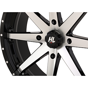 High Lifter Wheel - HL10 - Front/Rear - Gloss Black w/Machined - 20x7 - 4/156 - 4+3 (+10 mm) 20HL10-1156