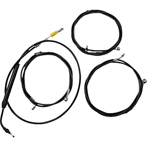 Handlebar Cable/Brake Line Kit - Stock Ape Hanger Handlebars - Midnight LA-8058KT-08M