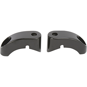 Turn Signal Mounts - 39 mm Front Forks - Black 12-738