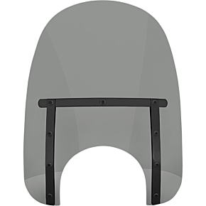 Memphis Slim Windshield - 17" - 9" Headlight Cutout - Black Smoke MEB42212