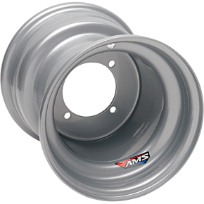 Ams Steel Wheel - Rear - Chrome - 9x9 - 4/110 - 3+6 AMS110
