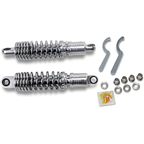 Drag Specialties Shocks Premium Ride-Height Adjustable Shocks - Chrome - Standard - 11.5" C16-166NUA